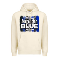 Tofu Back the blue brushstrokes Premium Hoodie - Neo Western