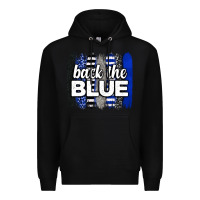 Black Back the blue brushstrokes Premium Hoodie - Neo Western