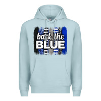 Blue Mist Back the blue brushstrokes Premium Hoodie - Neo Western