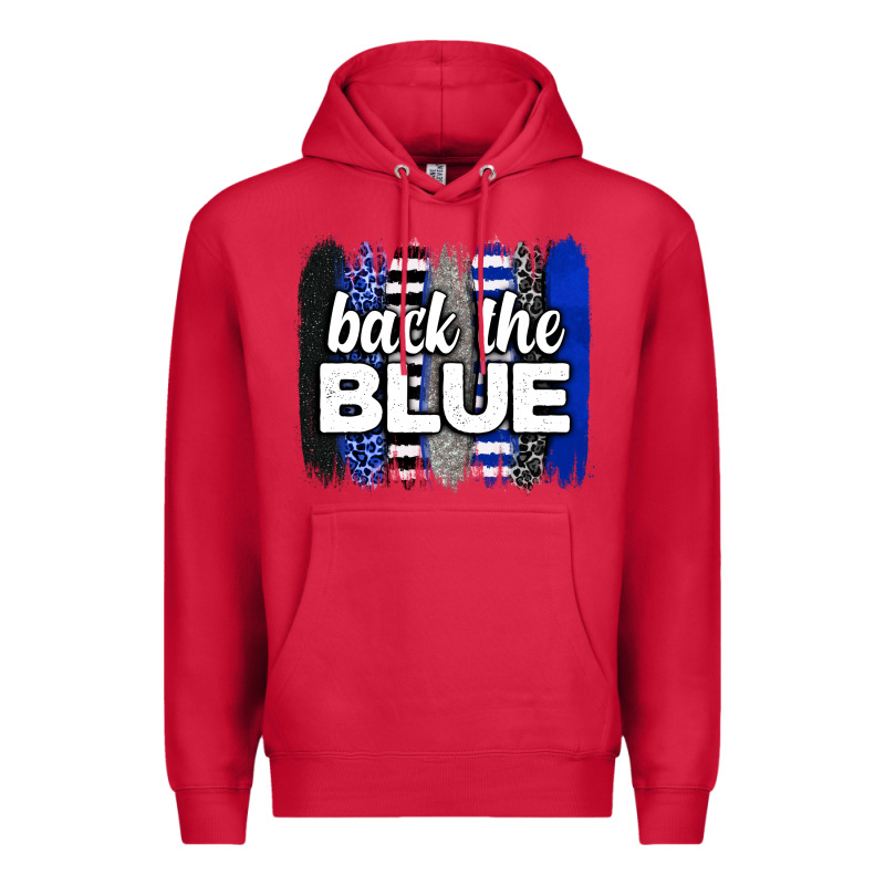 Back The Blue Brushstrokes Premium Hoodie by Neo Western | Teevron