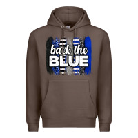 Coffee Back the blue brushstrokes Premium Hoodie - Neo Western