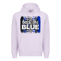Lilac Back the blue brushstrokes Premium Hoodie - Neo Western