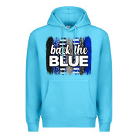 Ocean Blue Back the blue brushstrokes Premium Hoodie - Neo Western