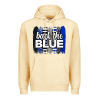 Pina Colada Back the blue brushstrokes Premium Hoodie - Neo Western