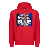 Red Back the blue brushstrokes Premium Hoodie - Neo Western