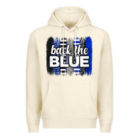 Sandshell Back the blue brushstrokes Premium Hoodie - Neo Western