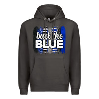 Smoke Back the blue brushstrokes Premium Hoodie - Neo Western