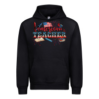 Black American Teacher 4th of July Urban Hoodie - CowGirlArtShop