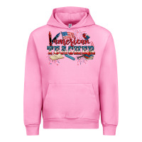 Fuchsia Pink American Teacher 4th of July Urban Hoodie - CowGirlArtShop