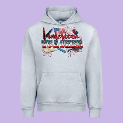 American Teacher 4th Of July Urban Hoodie Designed By Cowgirlartshop