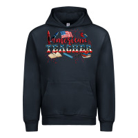 Navy American Teacher 4th of July Urban Hoodie - CowGirlArtShop