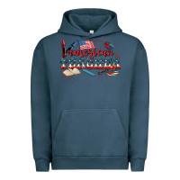 Pigment Midnight Navy American Teacher 4th of July Urban Hoodie - CowGirlArtShop