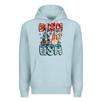 Blue Mist Born in USA gnomes 4th of July Premium Hoodie - CowGirlArtShop