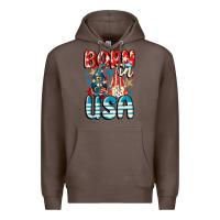Coffee Born in USA gnomes 4th of July Premium Hoodie - CowGirlArtShop