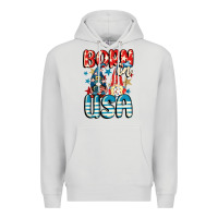 Dove Grey Born in USA gnomes 4th of July Premium Hoodie - CowGirlArtShop