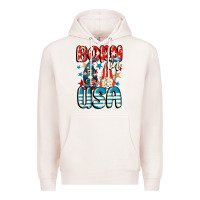 Pale Pink Born in USA gnomes 4th of July Premium Hoodie - CowGirlArtShop