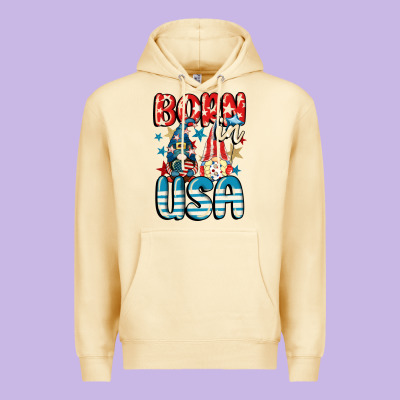 Born In Usa Gnomes 4th Of July Premium Hoodie Designed By Cowgirlartshop