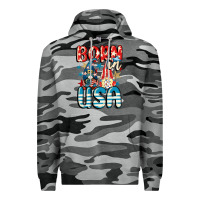 Slate Camo Born in USA gnomes 4th of July Premium Hoodie - CowGirlArtShop