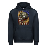 Navy Army skull 4th of july Urban Hoodie - CowGirlArtShop