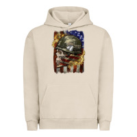 Pigment French Oak Army skull 4th of july Urban Hoodie - CowGirlArtShop