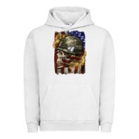 Pigment Lunar Rock Army skull 4th of july Urban Hoodie - CowGirlArtShop