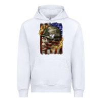 White Army skull 4th of july Urban Hoodie - CowGirlArtShop
