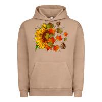 Pigment Burro sunflower and autumn leaves Urban Hoodie - HRA Design Shop