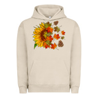 Sunflower And Autumn Leaves Urban Hoodie | Teevron