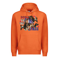 Carrot Born to be free 4th of july Premium Hoodie - CowGirlArtShop