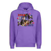 Born To Be Free 4th Of July Premium Hoodie | Teevron