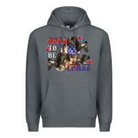 Rock Born to be free 4th of july Premium Hoodie - CowGirlArtShop