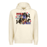 Sandshell Born to be free 4th of july Premium Hoodie - CowGirlArtShop