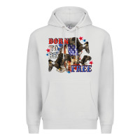 Dove Grey Born to be free 4th of july Premium Hoodie - CowGirlArtShop