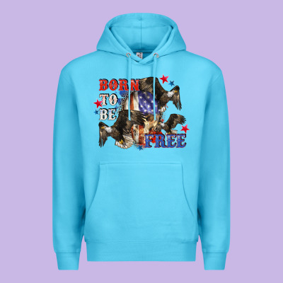 Born To Be Free 4th Of July Premium Hoodie Designed By Cowgirlartshop