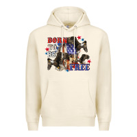 Tofu Born to be free 4th of july Premium Hoodie - CowGirlArtShop