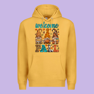 Welcome Fall Gnome Premium Hoodie Designed By Hra Design Shop