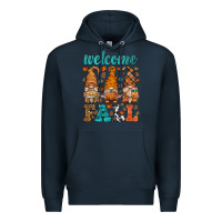 Navy welcome fall gnome Premium Hoodie - HRA Design Shop