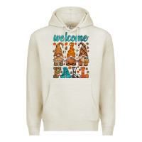 Oatmeal Heather welcome fall gnome Premium Hoodie - HRA Design Shop