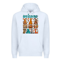 White welcome fall gnome Premium Hoodie - HRA Design Shop