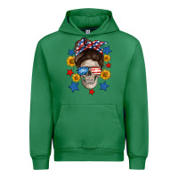 Emerald American mom skull Urban Hoodie - Neo Western