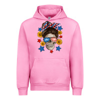 Fuchsia Pink American mom skull Urban Hoodie - Neo Western