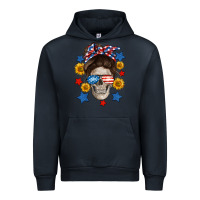 Navy American mom skull Urban Hoodie - Neo Western