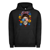 Pigment Black American mom skull Urban Hoodie - Neo Western