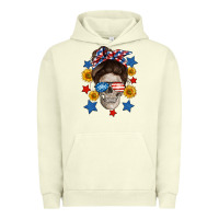 Pigment Pistachio American mom skull Urban Hoodie - Neo Western