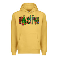 Antique Gold christmas faith with cross Premium Hoodie - CowhideDigitalArt