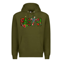 Army Green christmas faith with cross Premium Hoodie - CowhideDigitalArt
