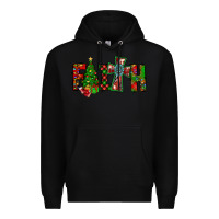 Black christmas faith with cross Premium Hoodie - CowhideDigitalArt
