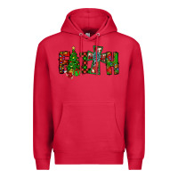 Cardinal christmas faith with cross Premium Hoodie - CowhideDigitalArt
