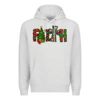 Dove Grey christmas faith with cross Premium Hoodie - CowhideDigitalArt