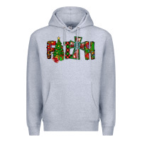 Heather Grey christmas faith with cross Premium Hoodie - CowhideDigitalArt